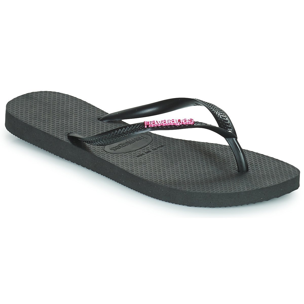 Havaianas  SLIM LOGO METALLIC  Černá