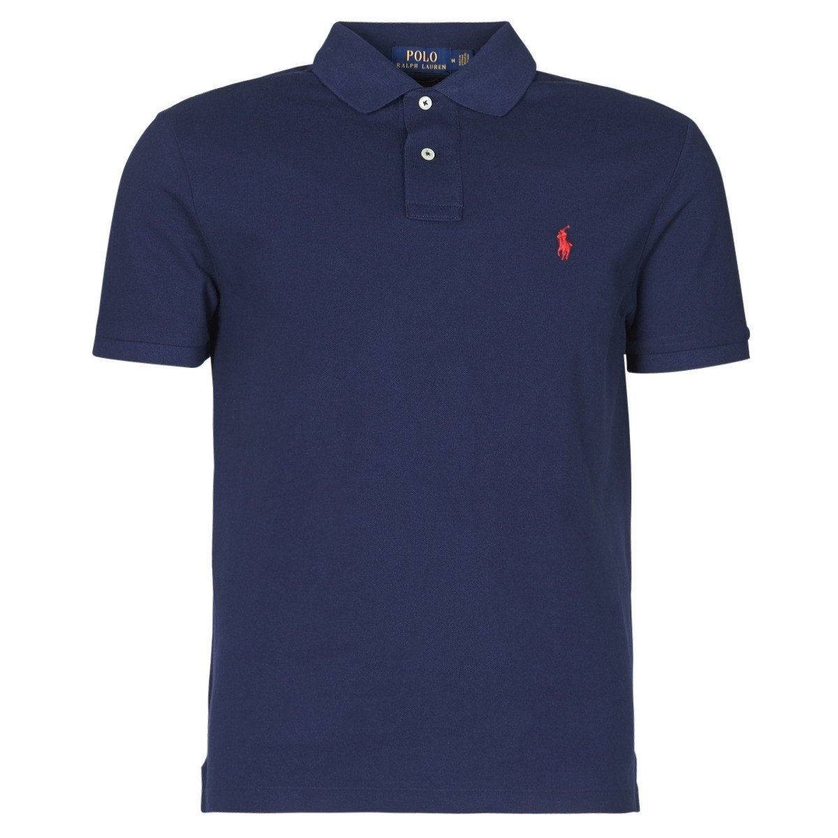 Polo Ralph Lauren  POLO AJUSTE DROIT EN COTON BASIC MESH LOGO PONY PLAYER  Tmavě modrá