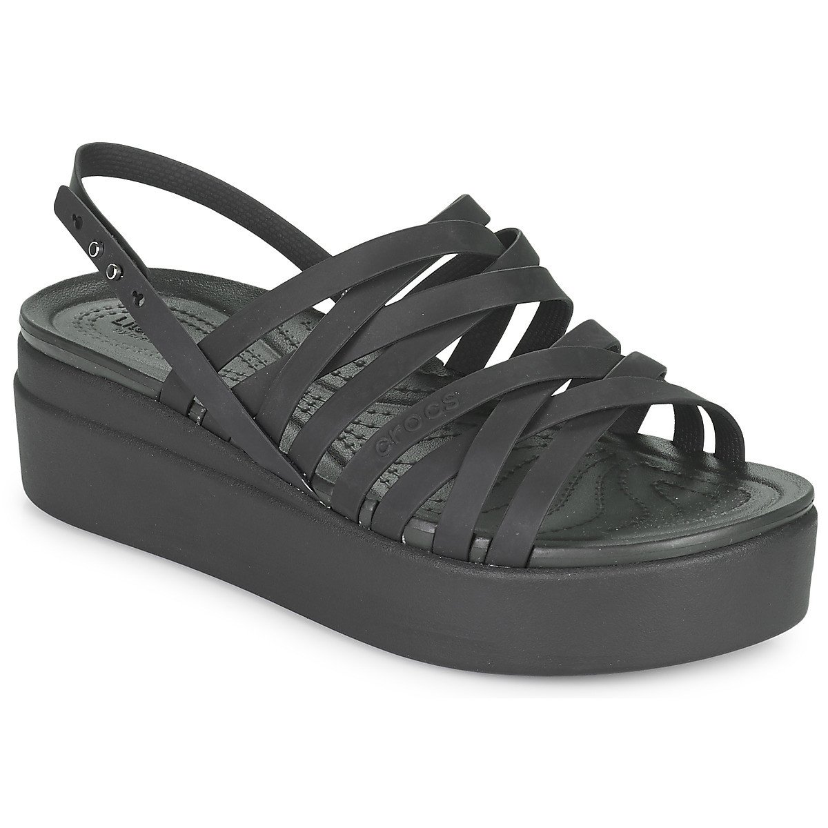 Crocs  CROCS BROOKLYN STRAPPY LOWWDGW  Černá