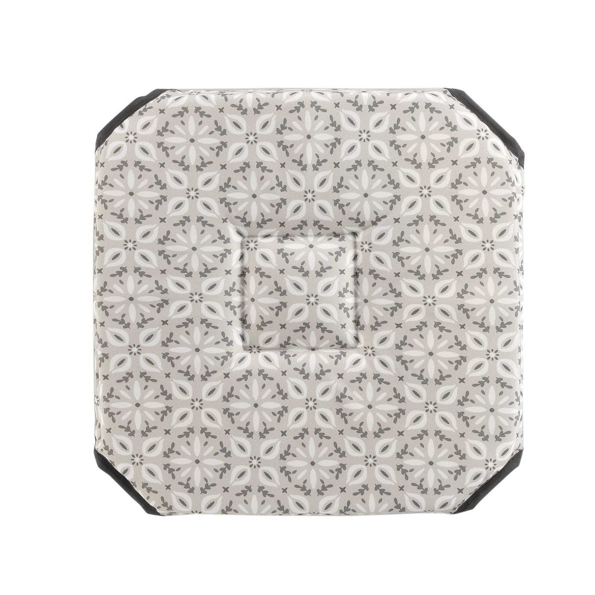 Douceur d intérieur  GALETTE 4 RABATS 36 x 36 x 3.5 CM POLYESTER IMPRIME GRIS X2  Šedá