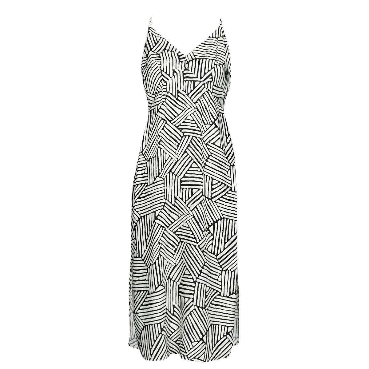 Superdry  VINTAGE MIDI HALTER SLIP DRESS  Černá