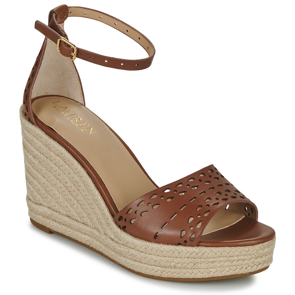 Lauren Ralph Lauren  HAANA-ESPADRILLES-WEDGE  Hnědá