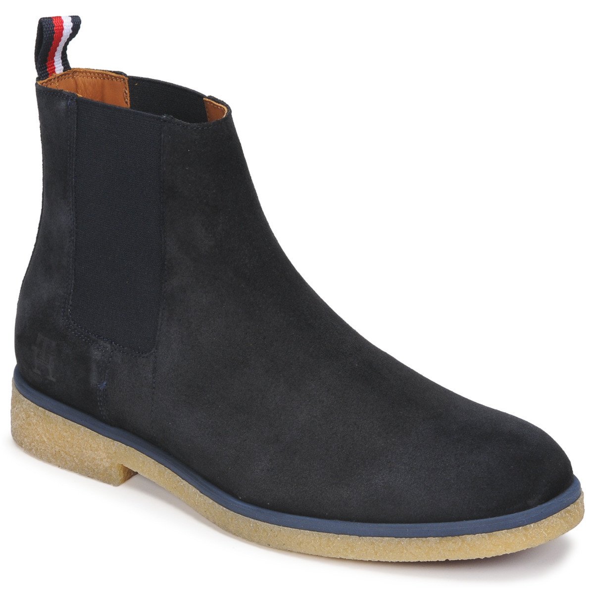 Tommy Hilfiger  HILFIGER CREPE SUEDE CHELSEA  Tmavě modrá