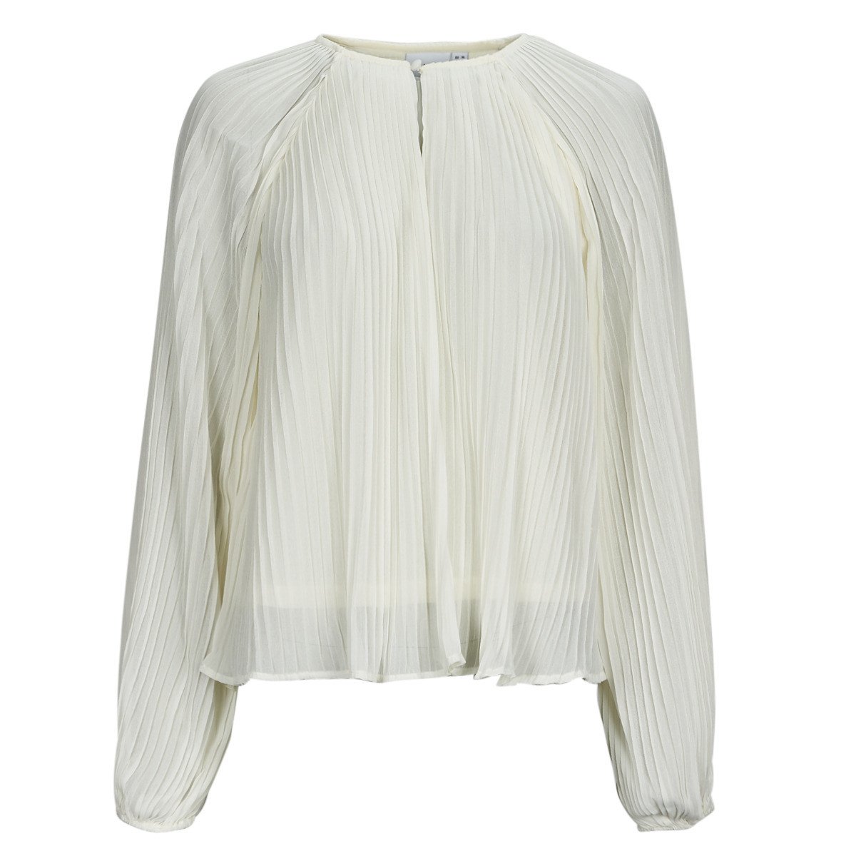 Vila  VICELINE O-NECK L/S TOP/SU  Béžová