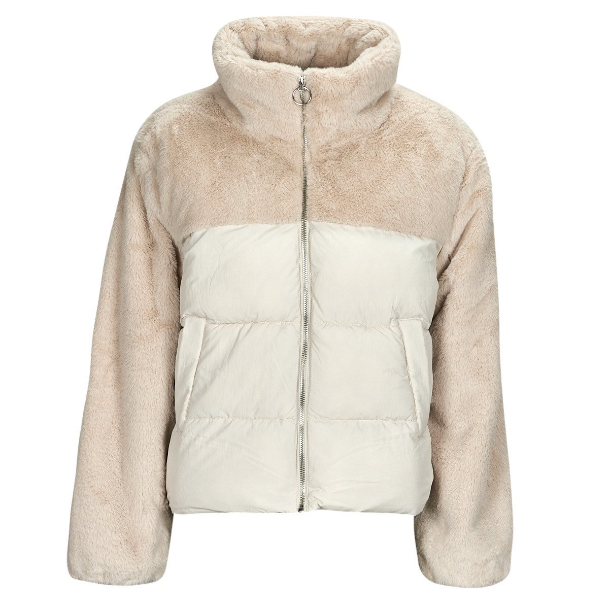 Only  ONLWANJA FUR PUFFER MIX JACKET CC OTW  Béžová