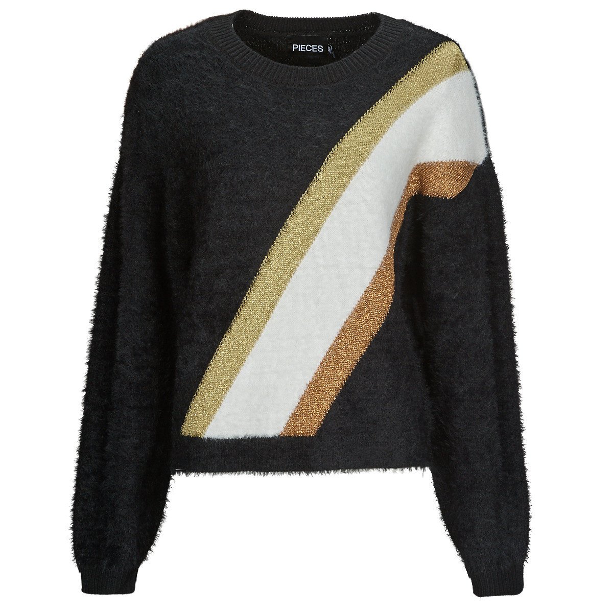 Pieces  PCMILO LS LUREX KNIT KAC FC  Černá