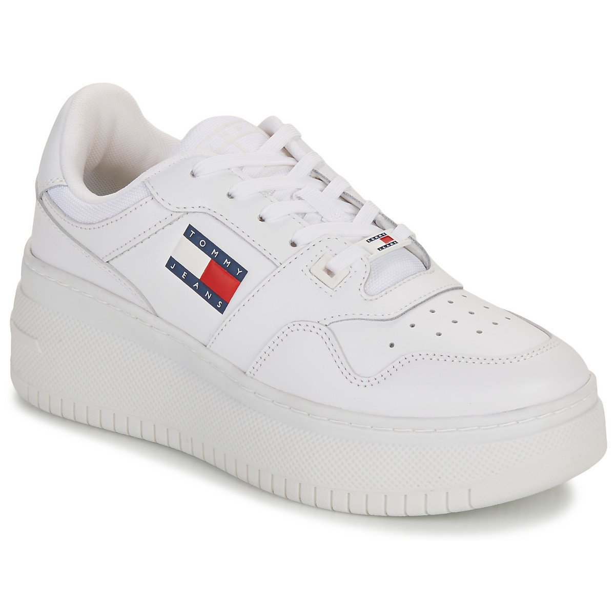 Tommy Jeans  TJW RETRO BASKET FLATFORM ESS  Bílá