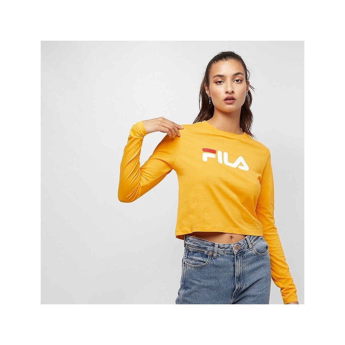 Fila  MARCELINE CROPPED LS SHIRT  Žlutá