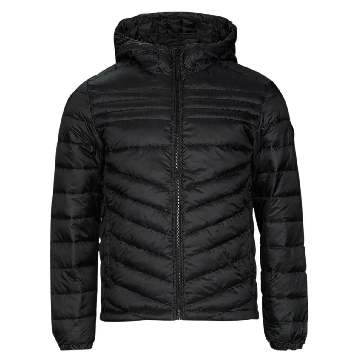 Jack & Jones  JJEHERO PUFFER HOOD  Černá