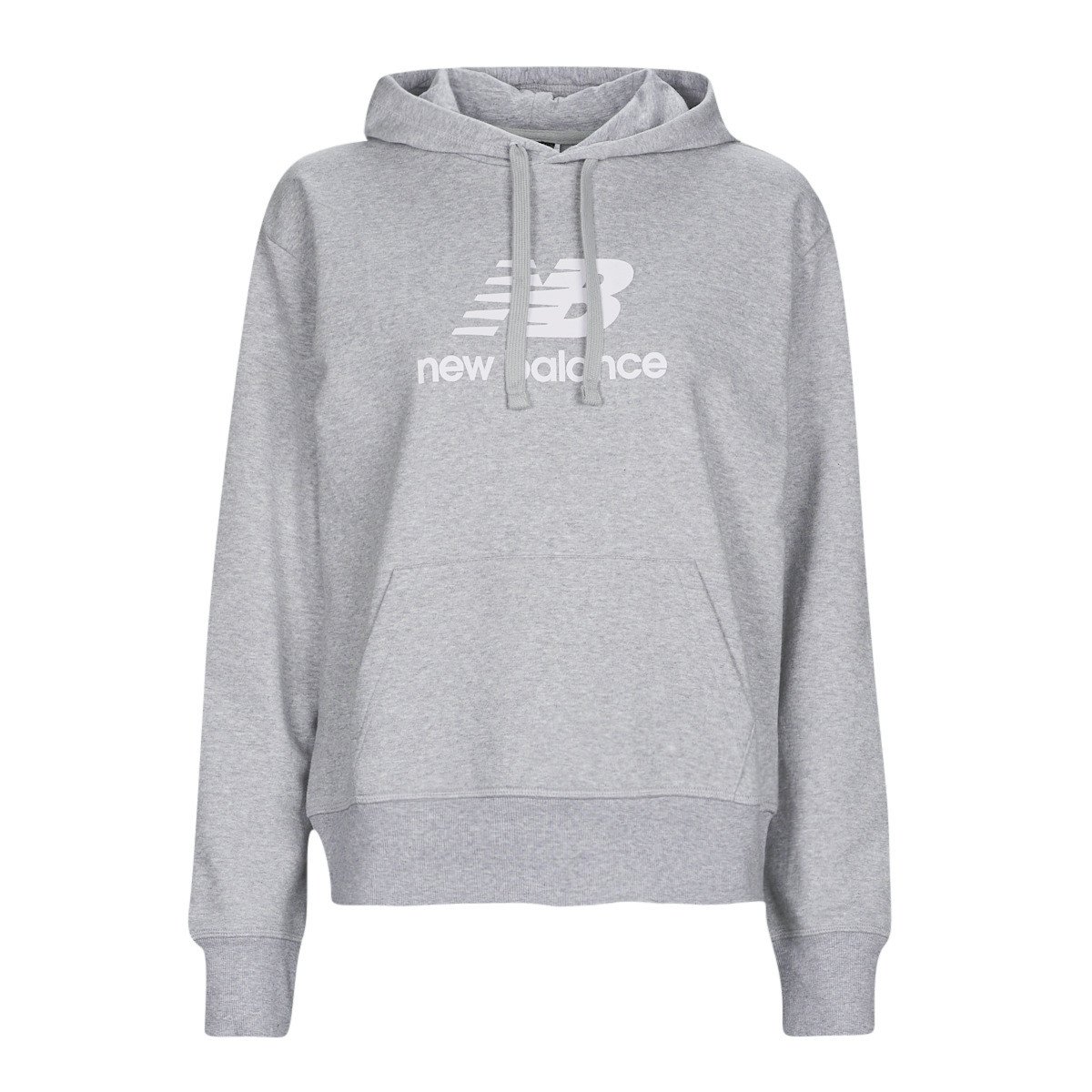 New Balance  Essentials Stacked Logo Hoodie  Šedá