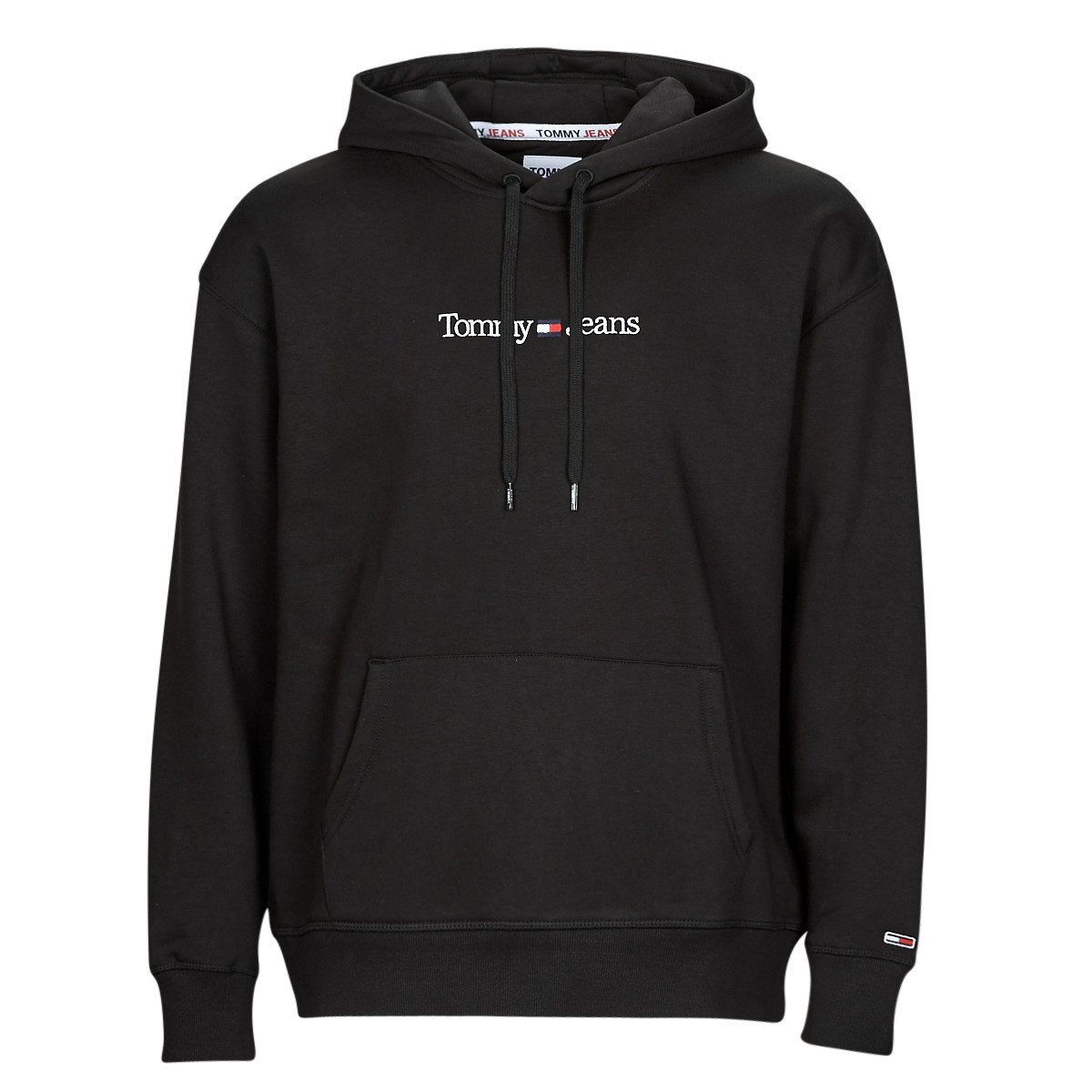 Tommy Jeans  TJM REG LINEAR HOODIE  Černá