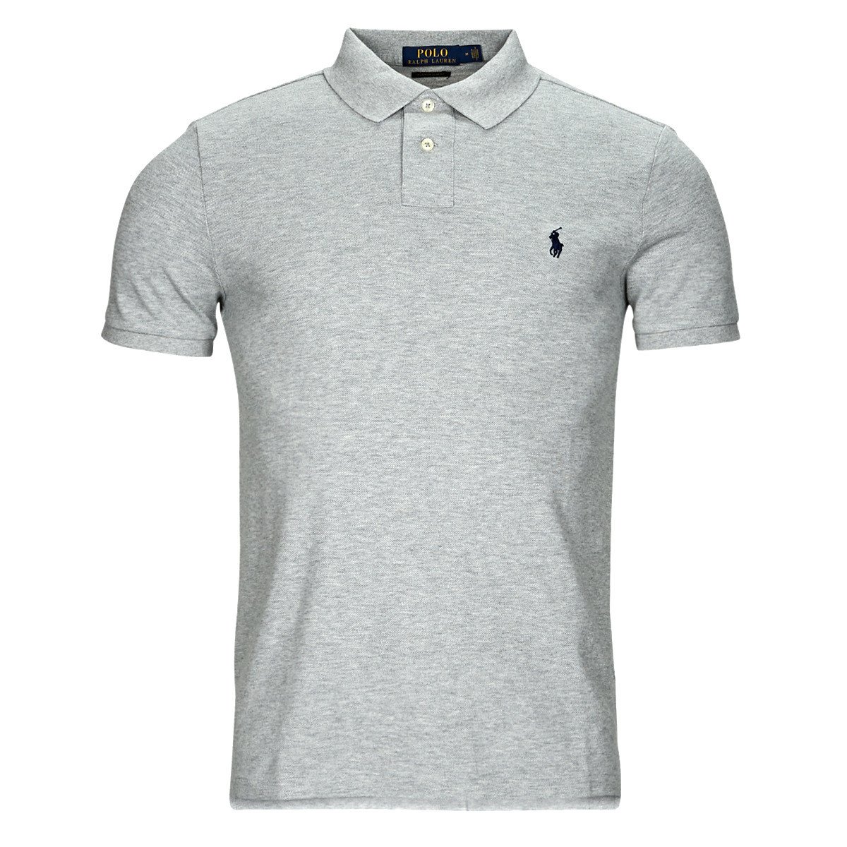 Polo Ralph Lauren  POLO COUPE DROITE EN COTON BASIC MESH  Šedá