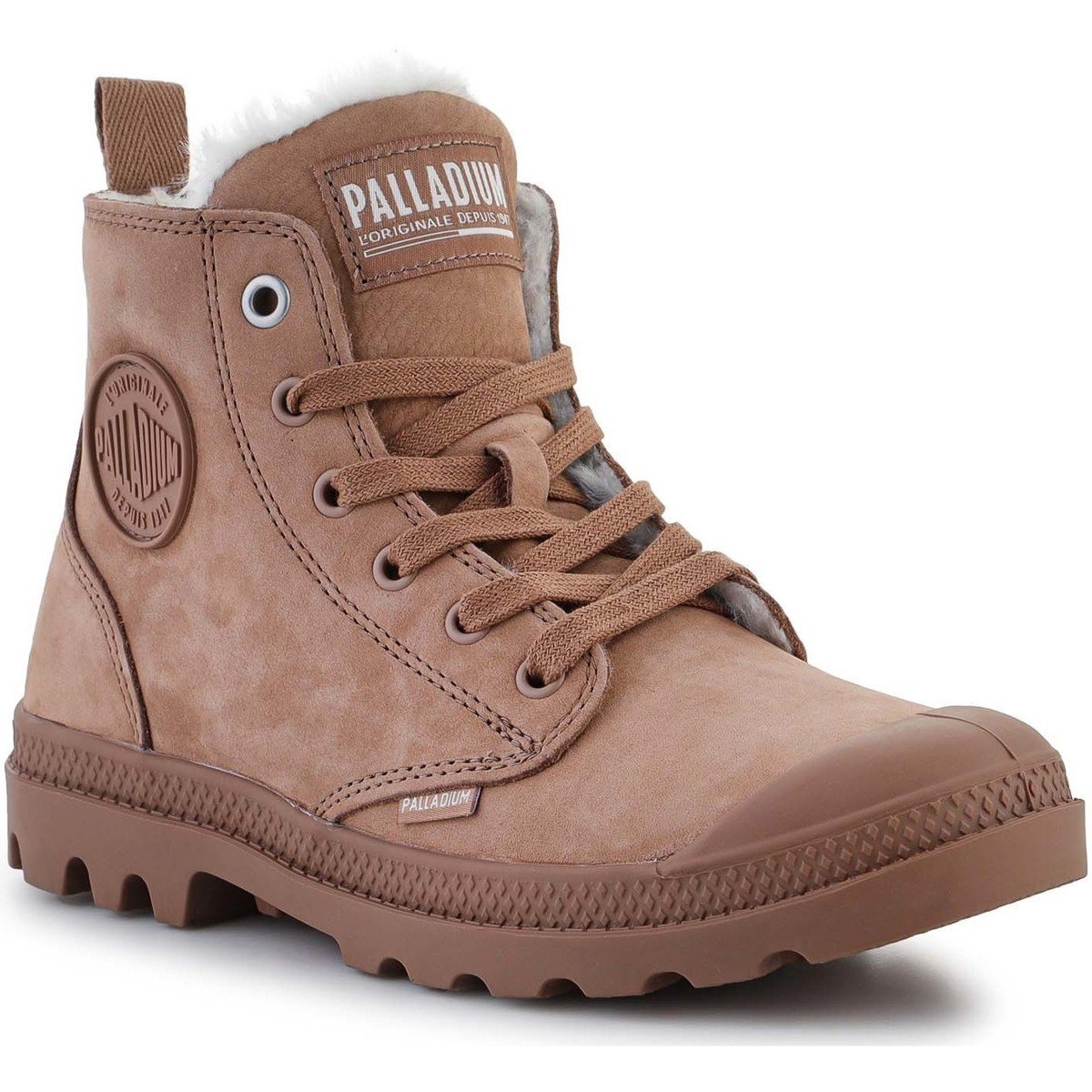 Palladium  Pampa HI ZIP WL NUDE BROWN 95982-254-M  Hnědá