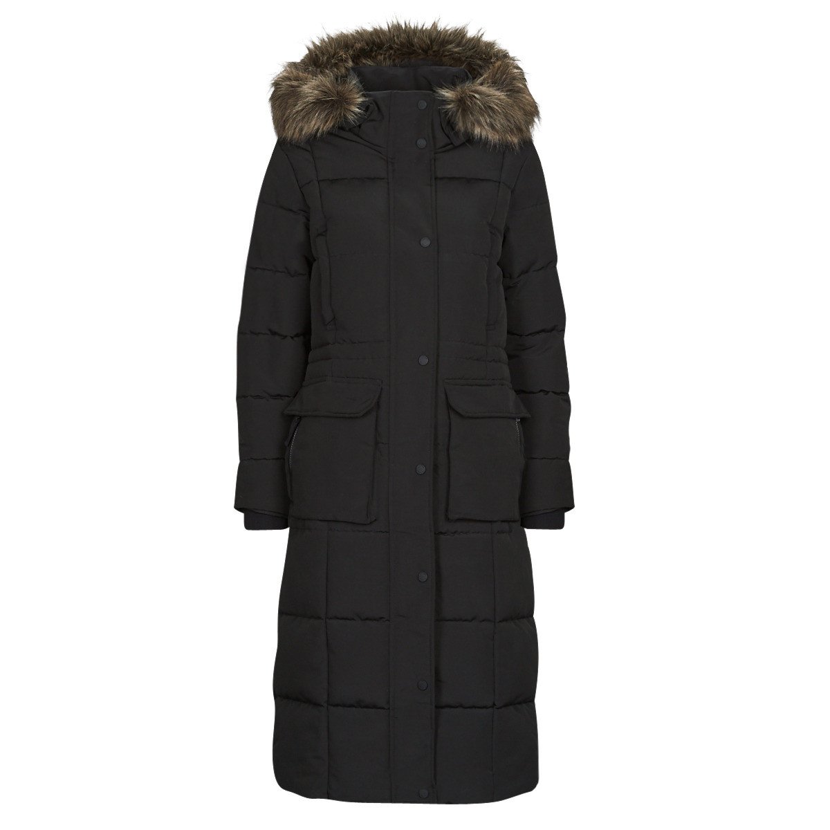 Superdry  EVEREST LONGLINE PUFFER COAT  Černá