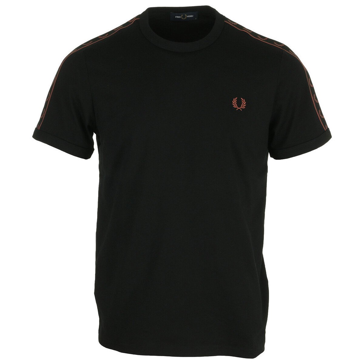 Fred Perry  Contrast Tape Ringer Tee Shirt  Černá