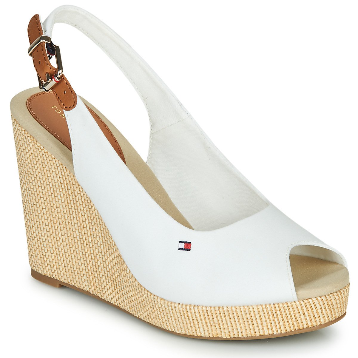 Tommy Hilfiger  ICONIC ELENA SLING BACK WEDGE  Bílá