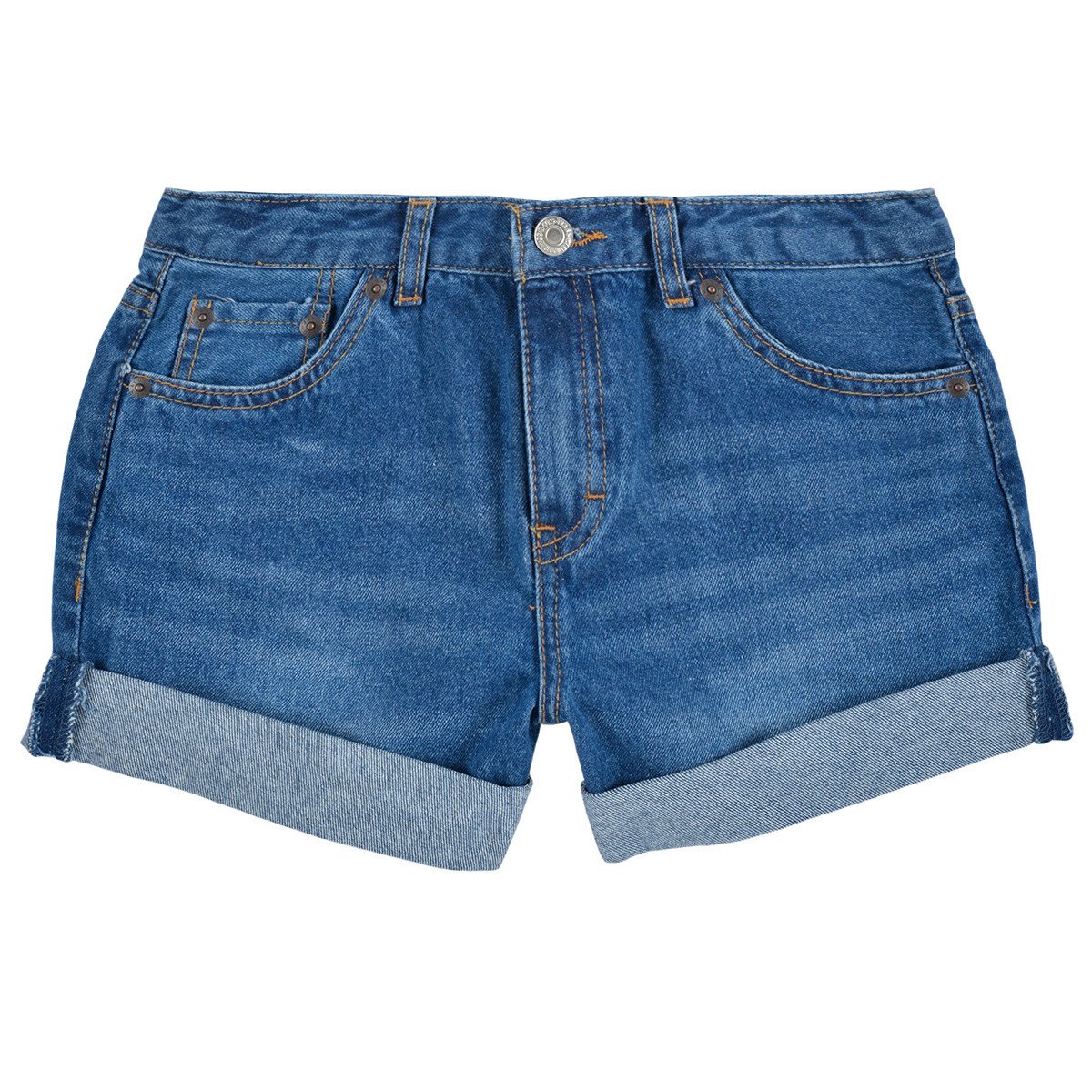 Levis  GIRLFRIEND SHORTY SHORT  Modrá