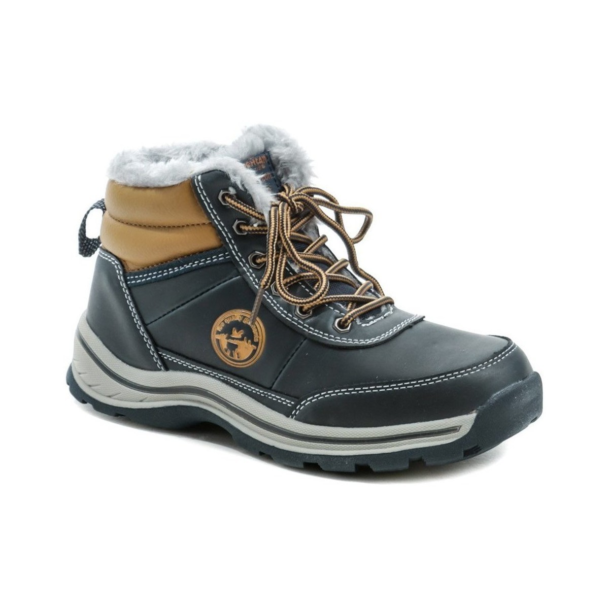 American Club  ES46-19 modré zimní dětské boty  Modrá