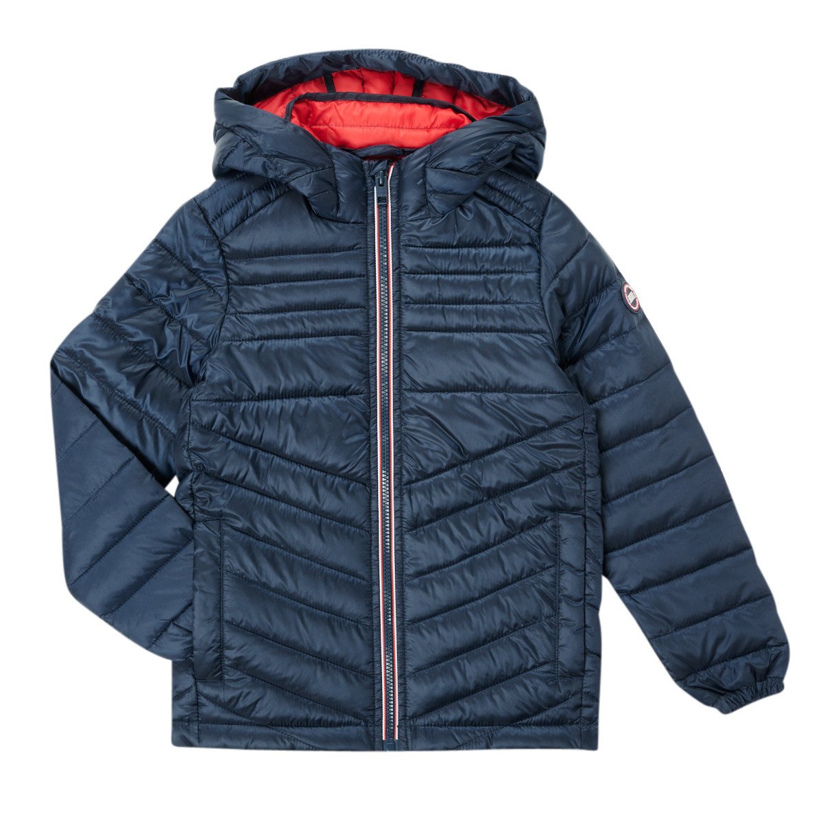 Jack & Jones  JJEHERO PUFFER HOOD  Tmavě modrá