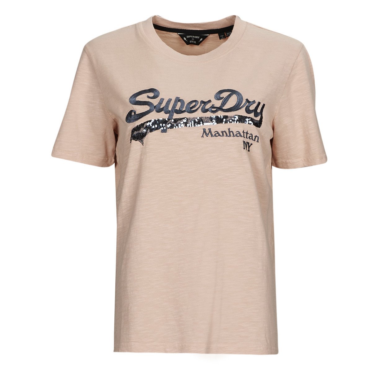 Superdry  VINTAGE LOGO BOROUGH TEE  Béžová