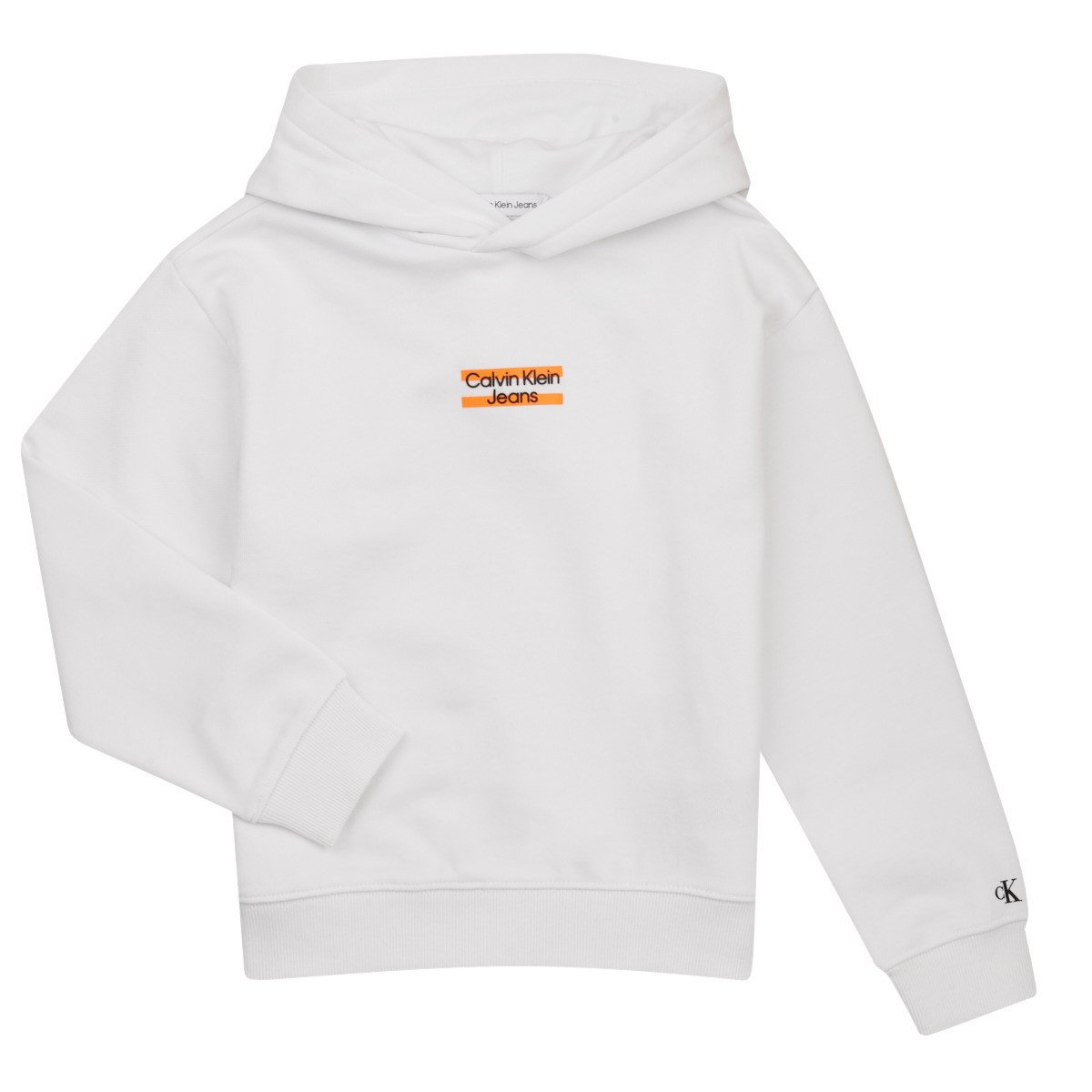 Calvin Klein Jeans  MINI BLOCK LOGO HOODIE  Bílá