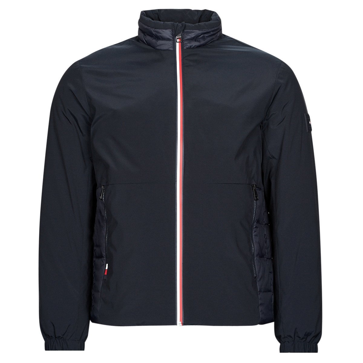 Tommy Hilfiger  MIX MEDIA STAND COLLAR JACKET  Tmavě modrá