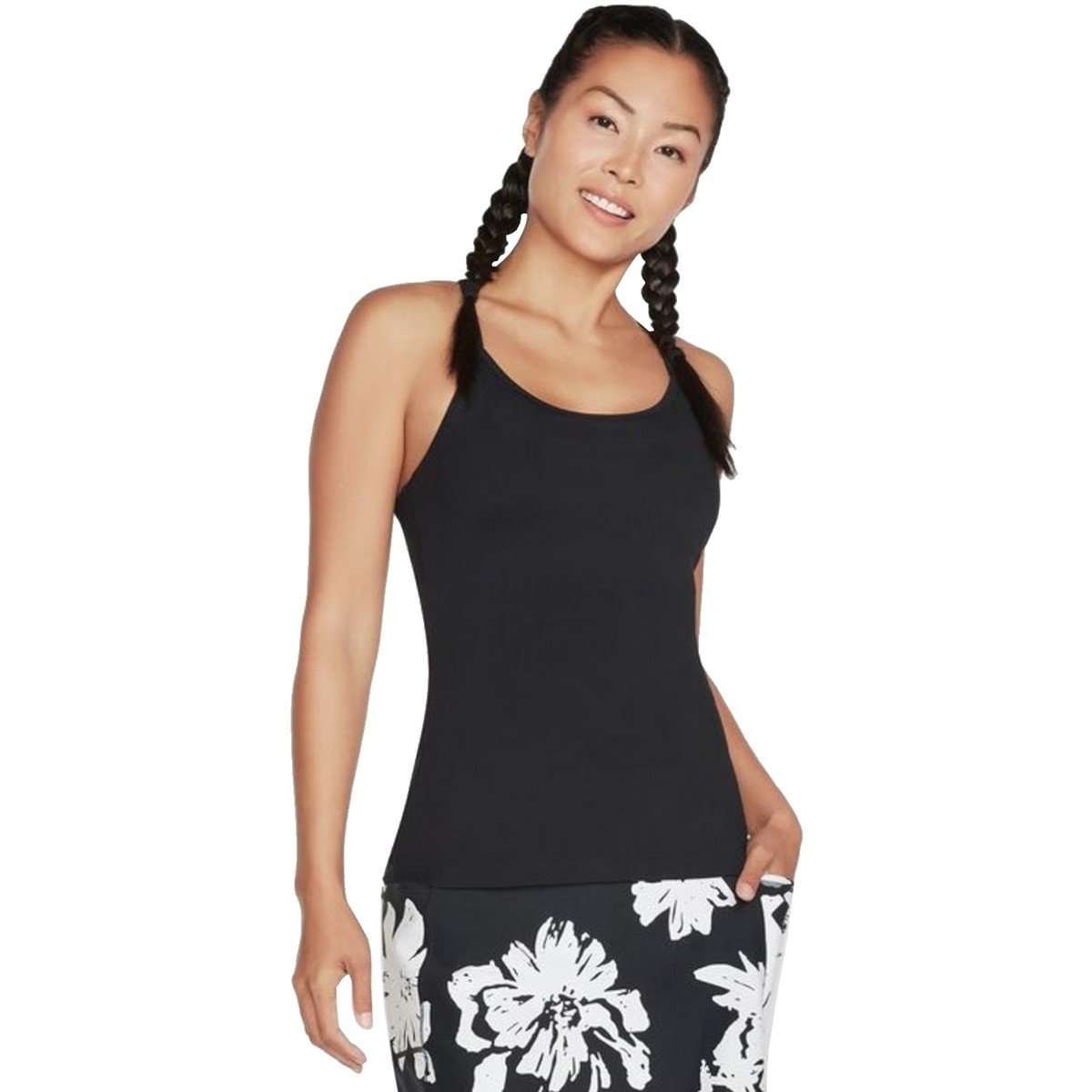 Skechers  Go Walk Racerback Shelf Bra Cami  Černá