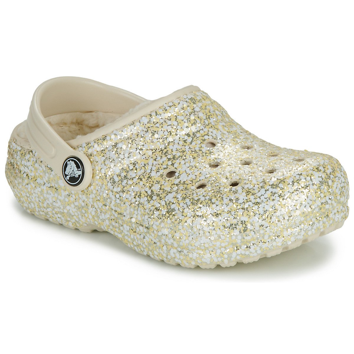 Crocs  Classic Lined Glitter Clog K  Béžová