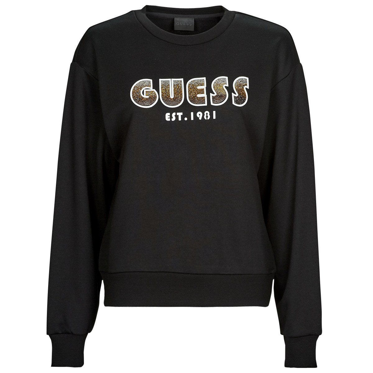 Guess  CN SHADED LOGO SWEATSHIRT  Černá