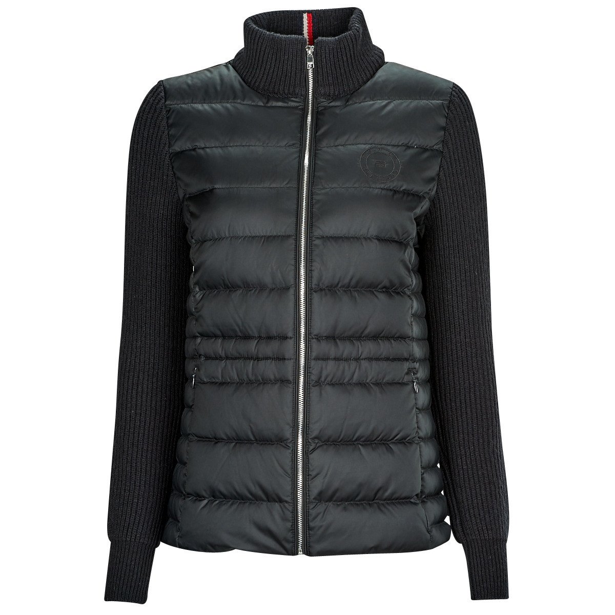 Tommy Hilfiger  KNIT MIX DOWN JACKET  Černá