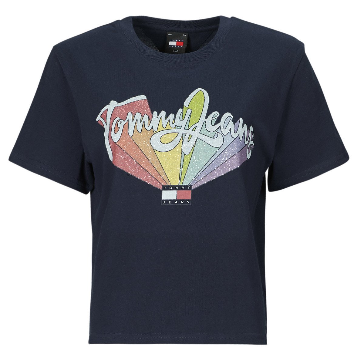 Tommy Jeans  TJW BXY RAINBOW FLAG TEE  Tmavě modrá