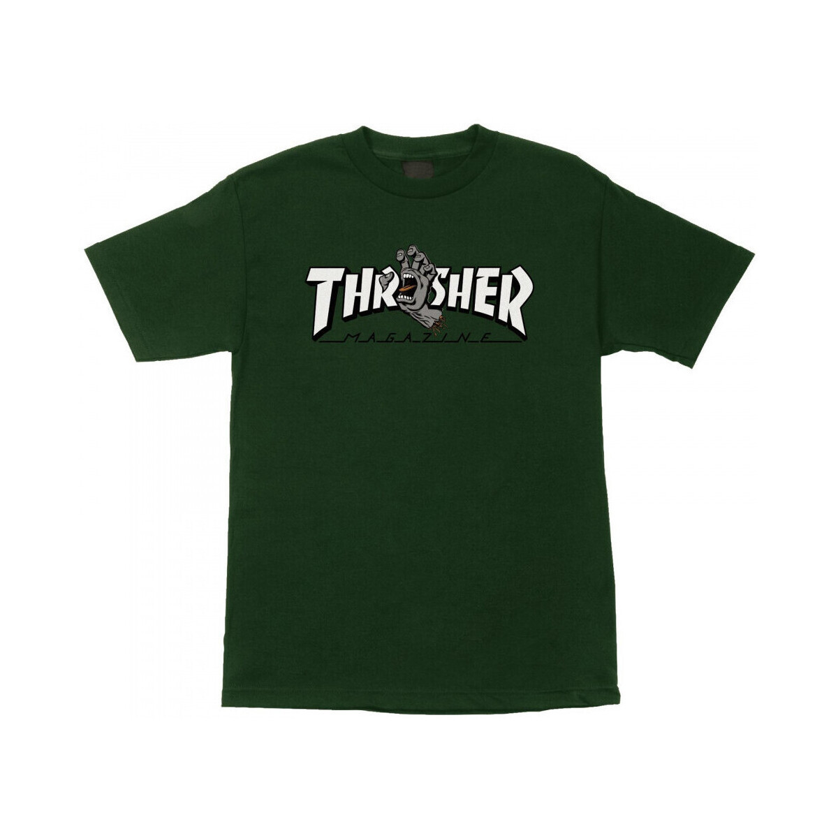 Santa Cruz  T-shirt thrasher screaming logo ss  Zelená
