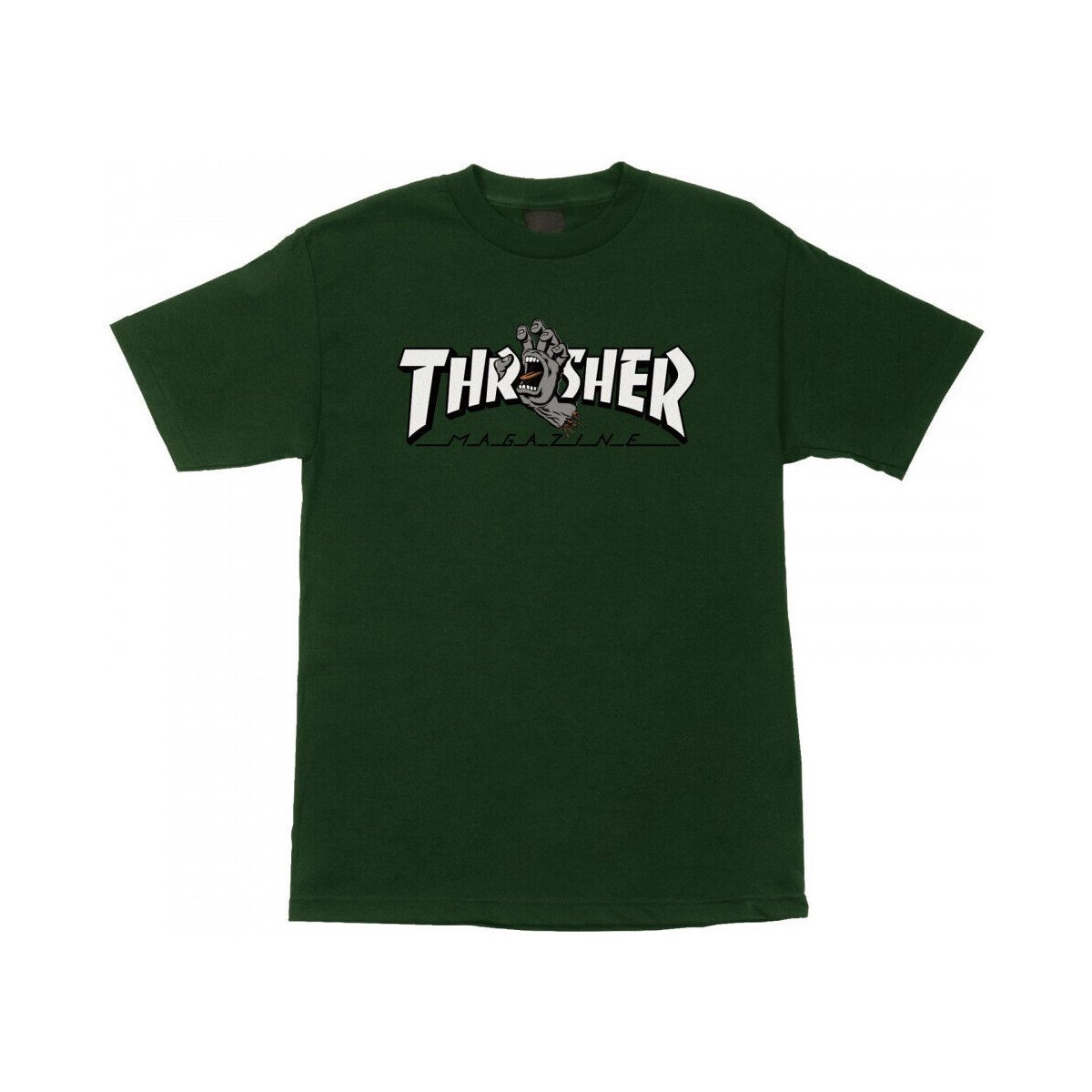 Santa Cruz  T-shirt thrasher screaming logo ss  Zelená