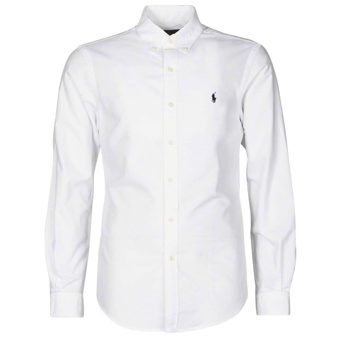 Polo Ralph Lauren  CHEMISE CINTREE SLIM FIT EN OXFORD LEGER TYPE CHINO COL BOUTONNE  Bílá