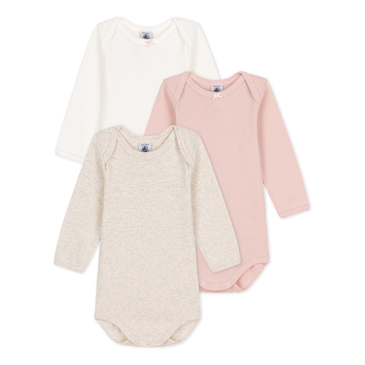 Petit Bateau  LOT 3 BODY  ruznobarevne