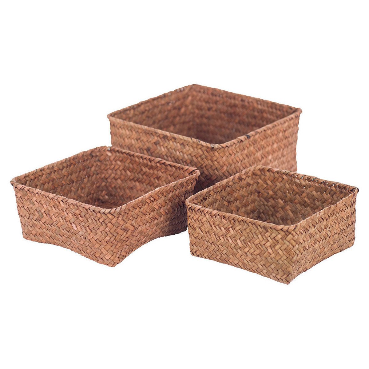 Signes Grimalt Úložné Koše 3 Jednotky Hnědá