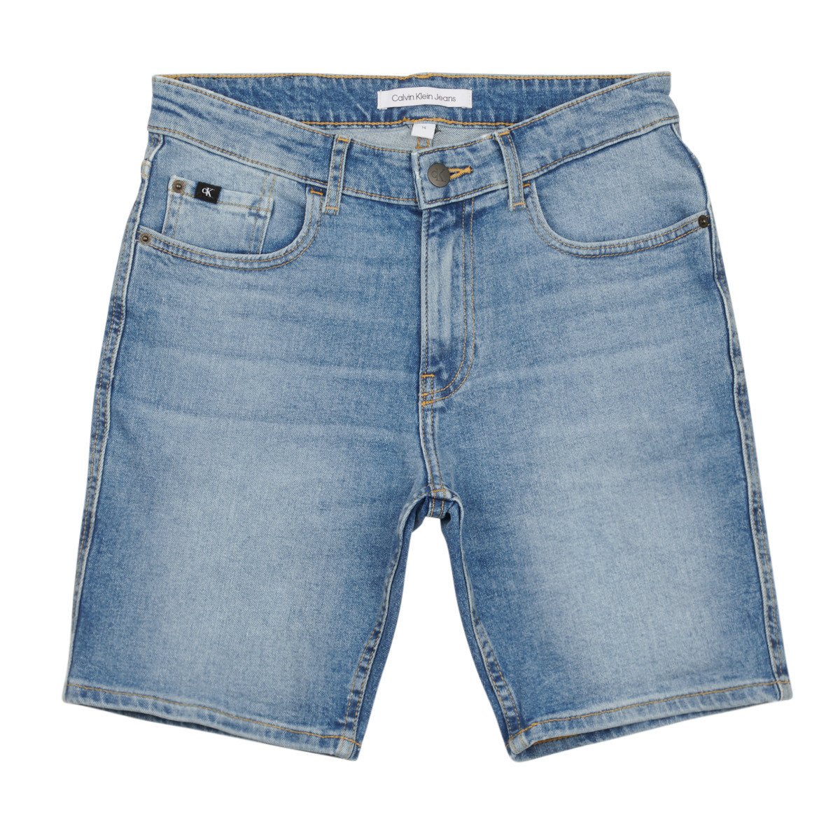 Calvin Klein Jeans  REG SHORT MID BLUE  Modrá