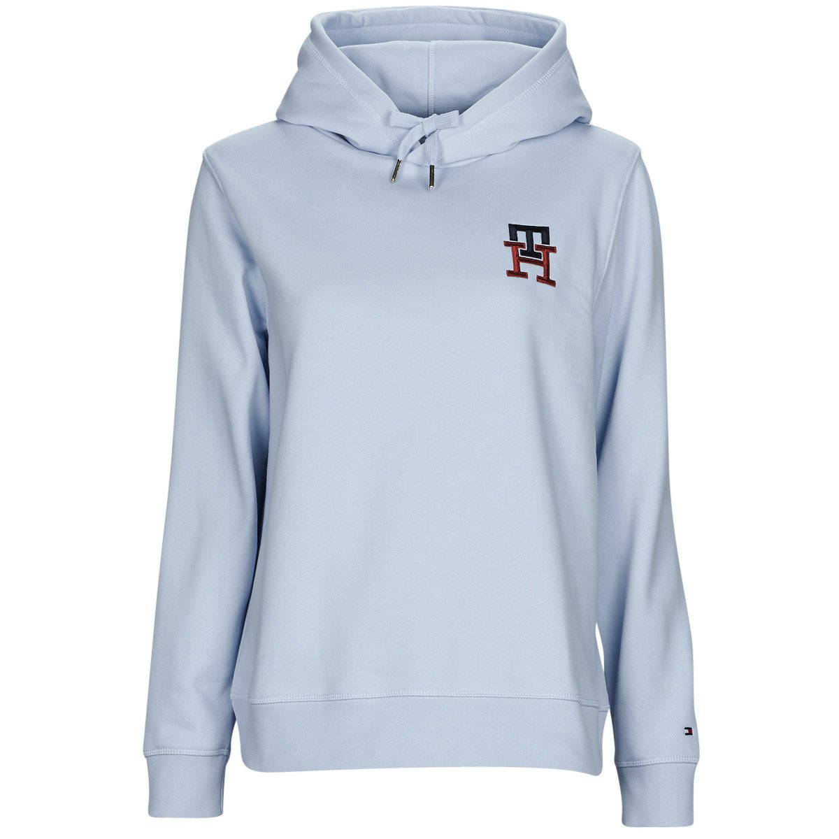 Tommy Hilfiger  REG MONOGRAM EMB HOODIE  Modrá