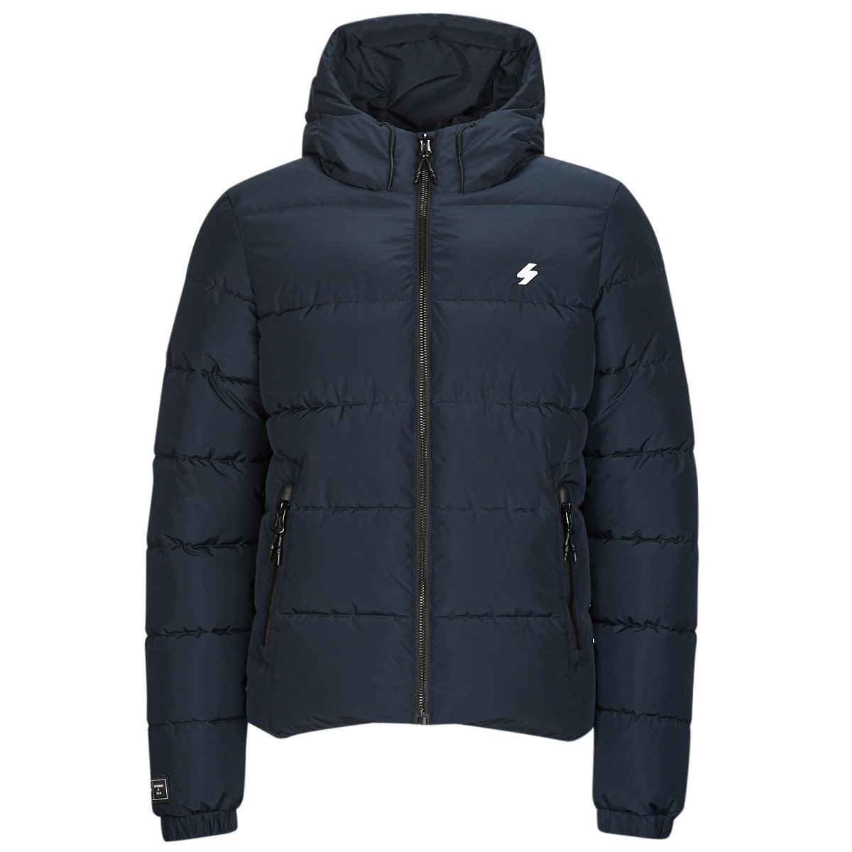 Superdry  HOODED SPORTS PUFFR JACKET  Tmavě modrá