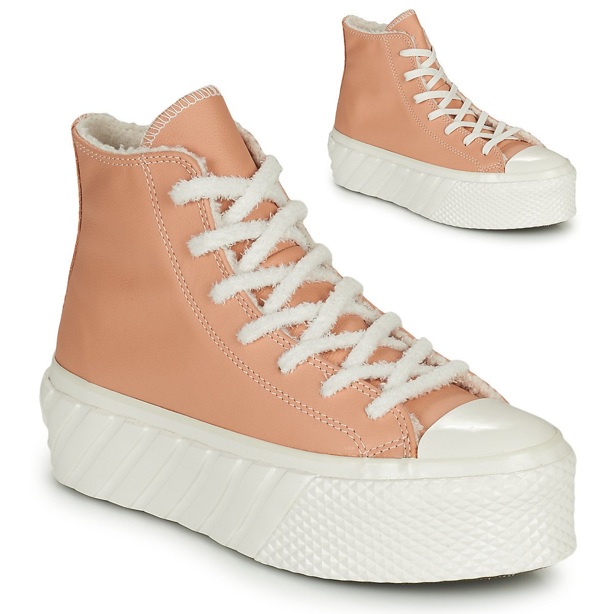 Converse  CHUCK TAYLOR ALL STAR LIFT 2X COZY TONES HI  Béžová