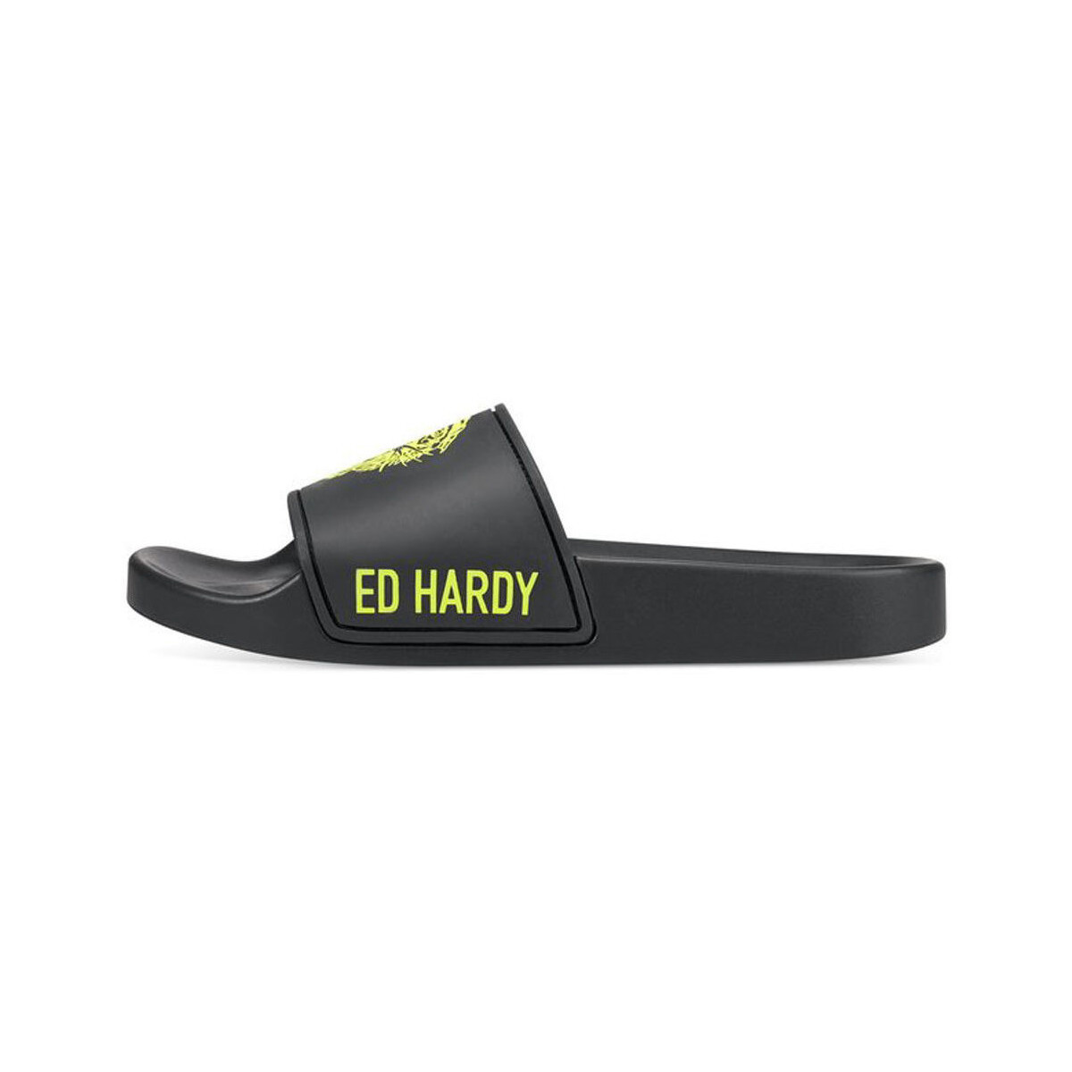 Ed Hardy  Sexy beast sliders black-fluo yellow  Černá