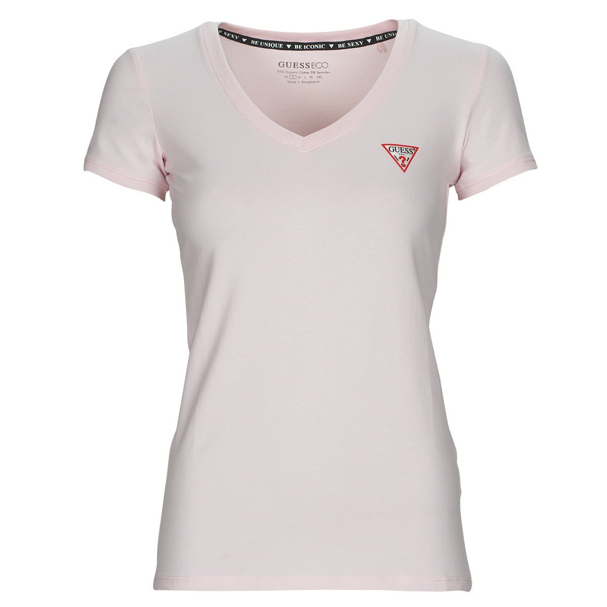 Guess  SS VN MINI TRIANGLE TEE  Růžová