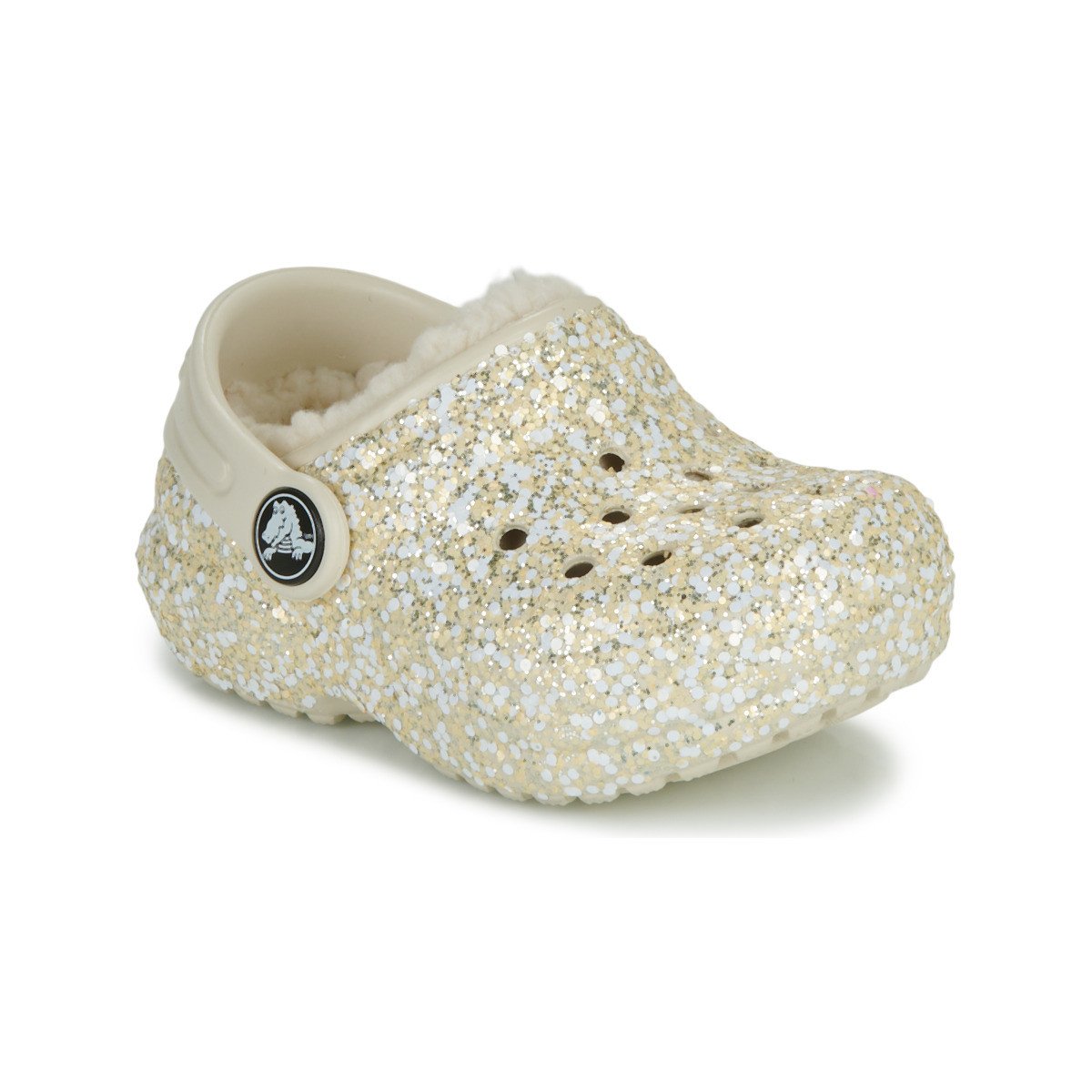 Crocs  Classic Lined Glitter Clog T  Béžová