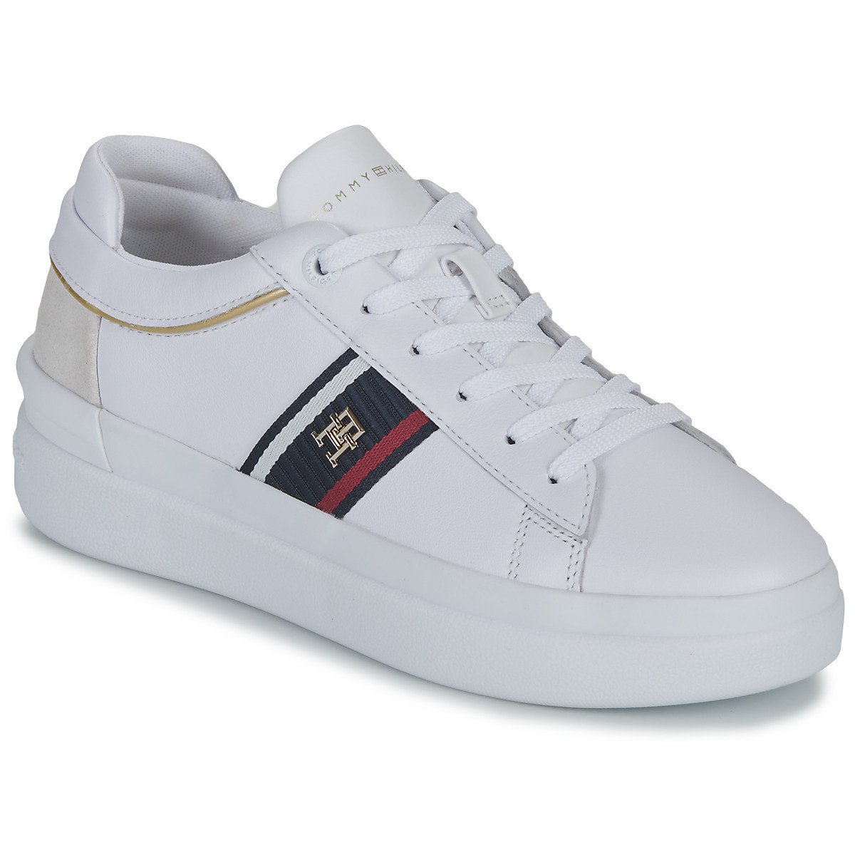 Tommy Hilfiger  CORP WEBBING COURT SNEAKER  Bílá