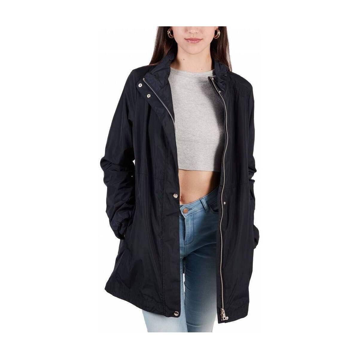 Geox  W GENZIANA COAT  Modrá