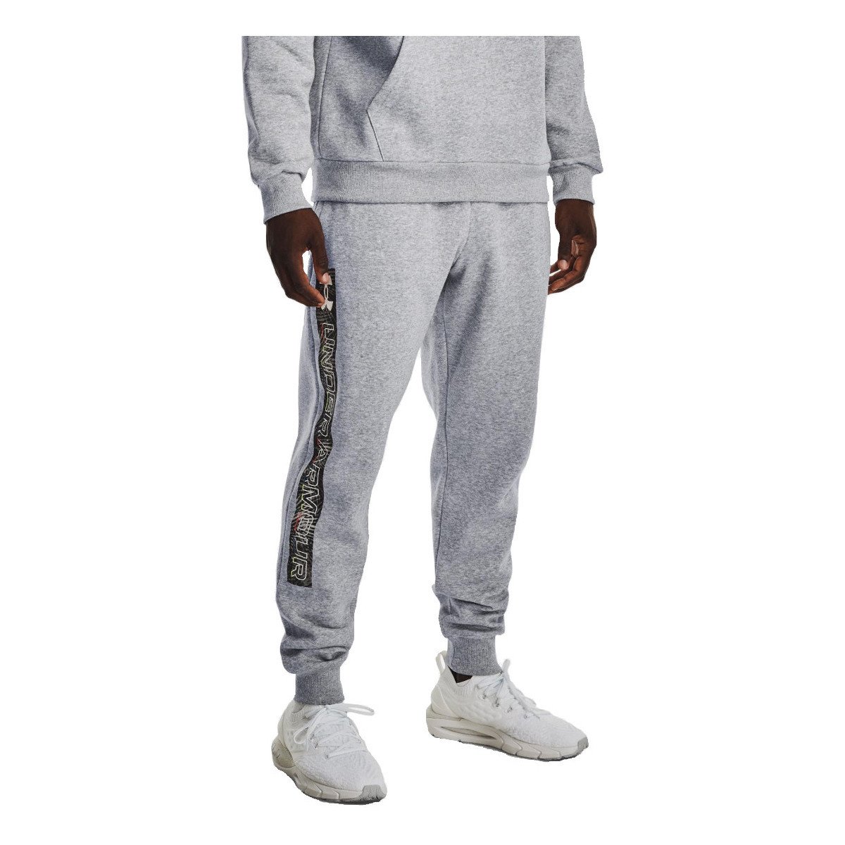 Under Armour Rival Fleece Graphic Joggers Šedá