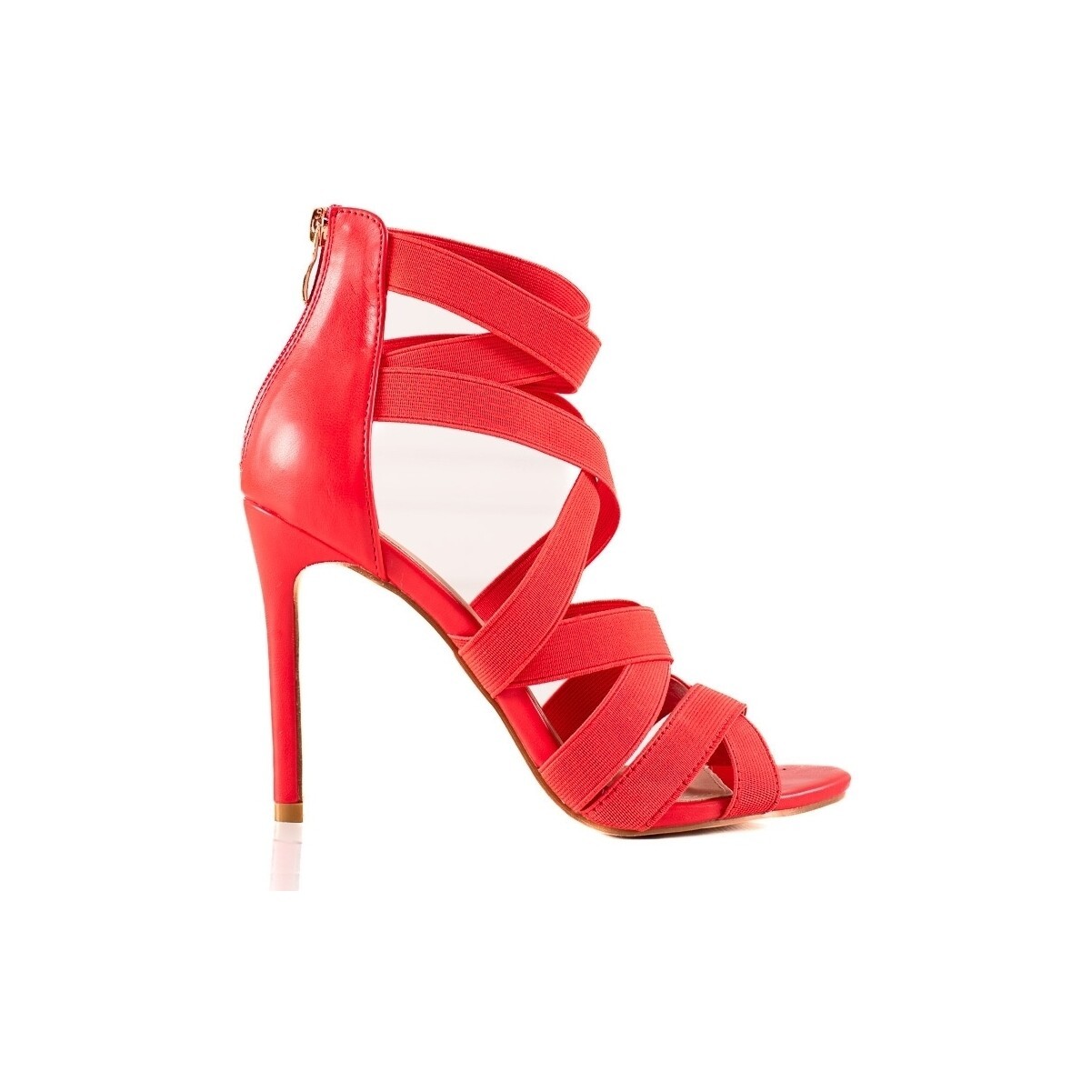 W. Potocki  Exkluzívní dámské červené  sandály na jehlovém podpatku  ruznobarevne