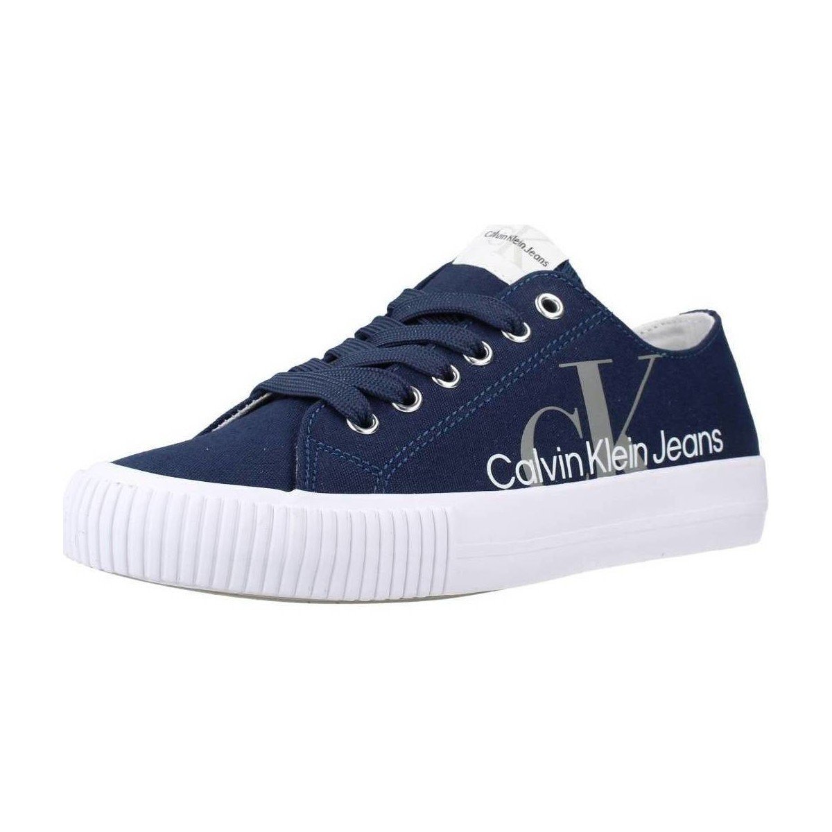 Calvin Klein Jeans  SNEAKER BASSA ALLACCIATA  Modrá