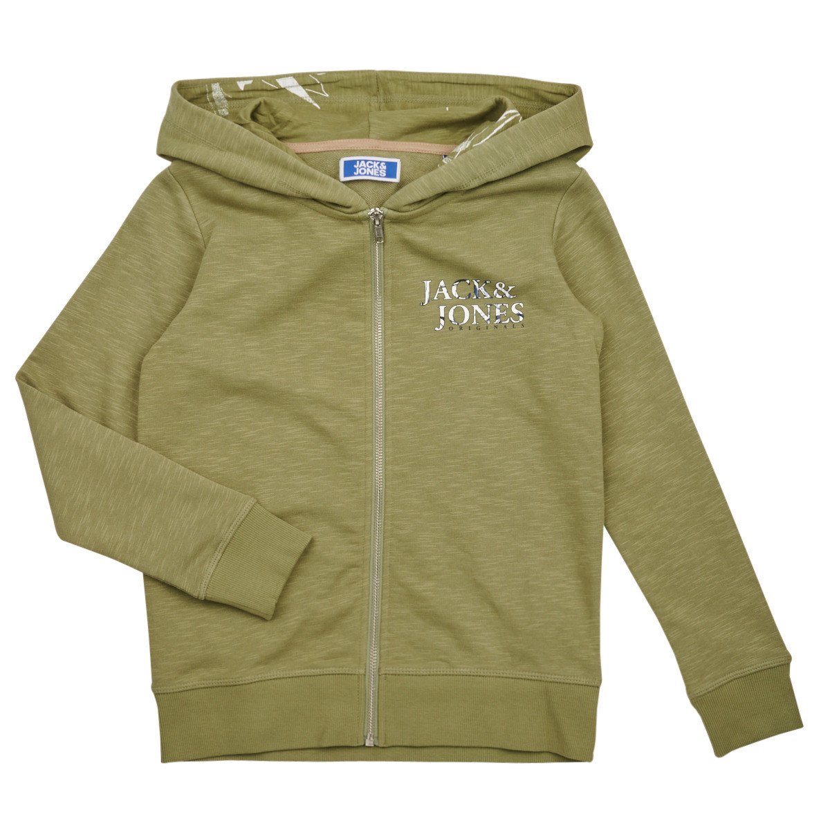 Jack & Jones  JORCRAYON SWEAT ZIP HOOD  Zelená