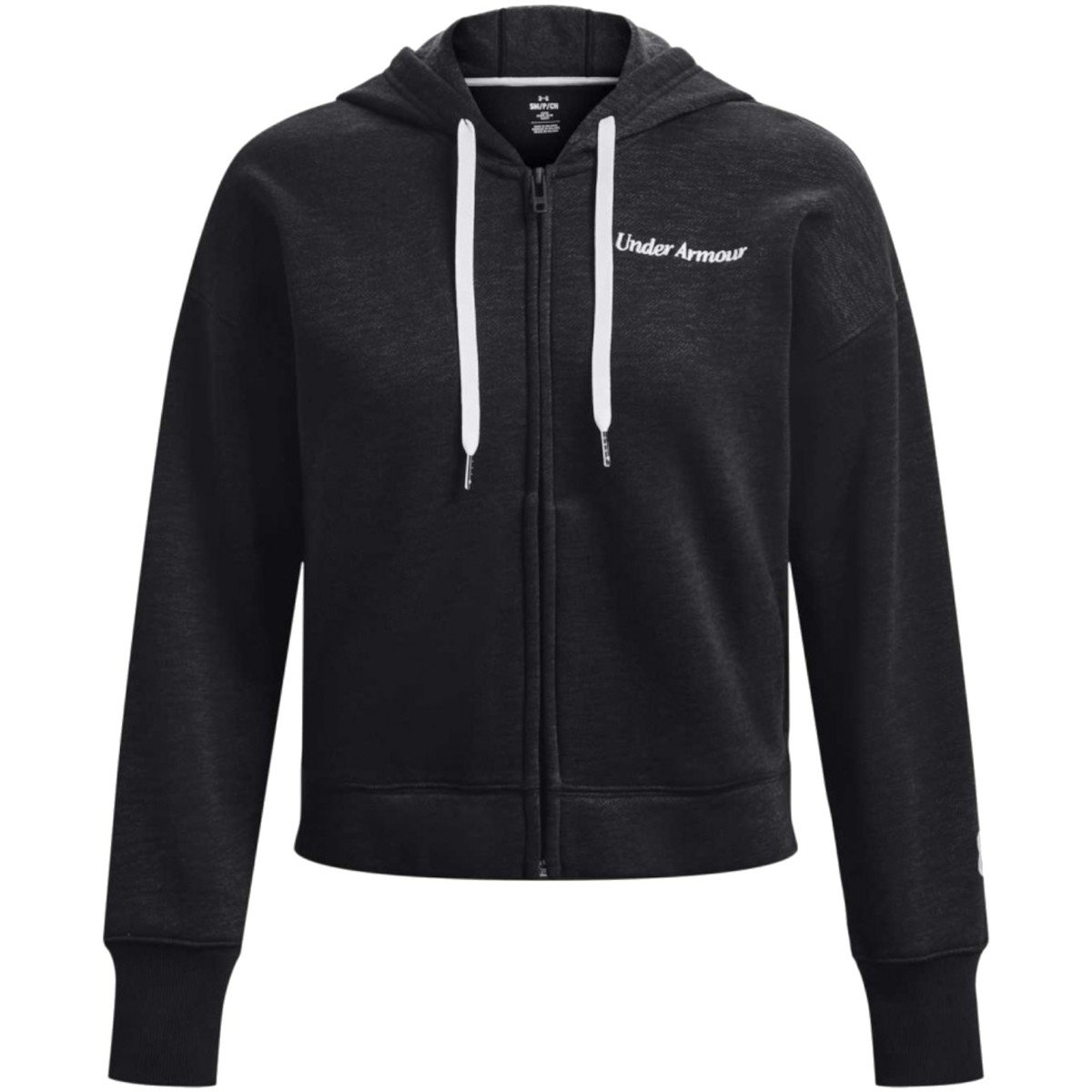 Under Armour  Essential Fleece Script FZ Hoodie  Černá